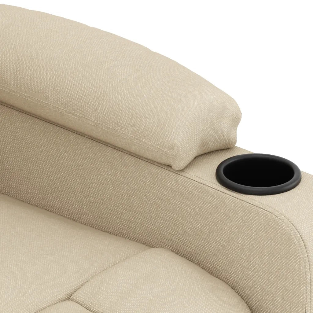 Poltrona Elettrica Reclinabile Crema in Tessuto cod mxl 23436