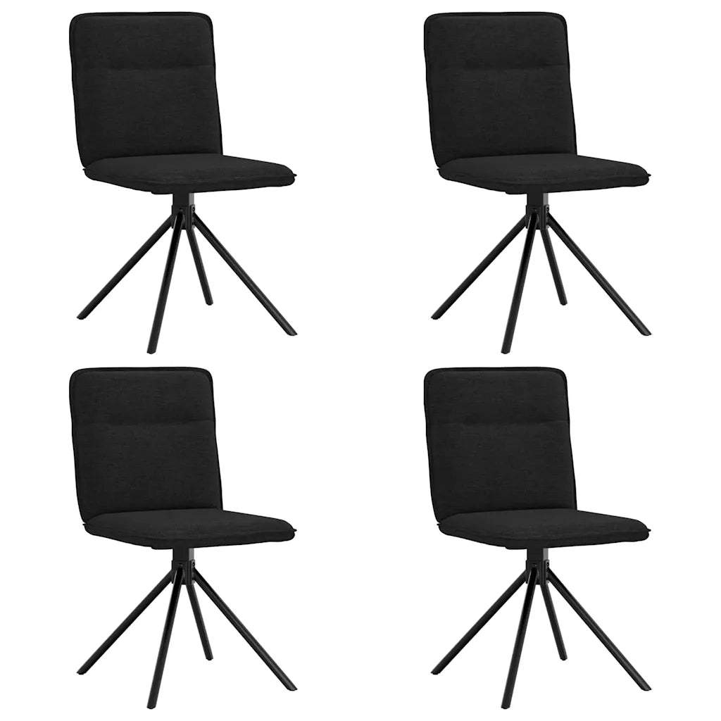 Sedie da Pranzo 4 pz Nere in Tessuto 3315334