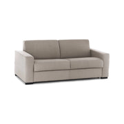 Divano fisso Cianite, Divano a 2 posti Large, Made in Italy, SofÒ  Soggiorno, in tessuto imbottito, con Braccioli slim, cm 180x95h90, Tortora