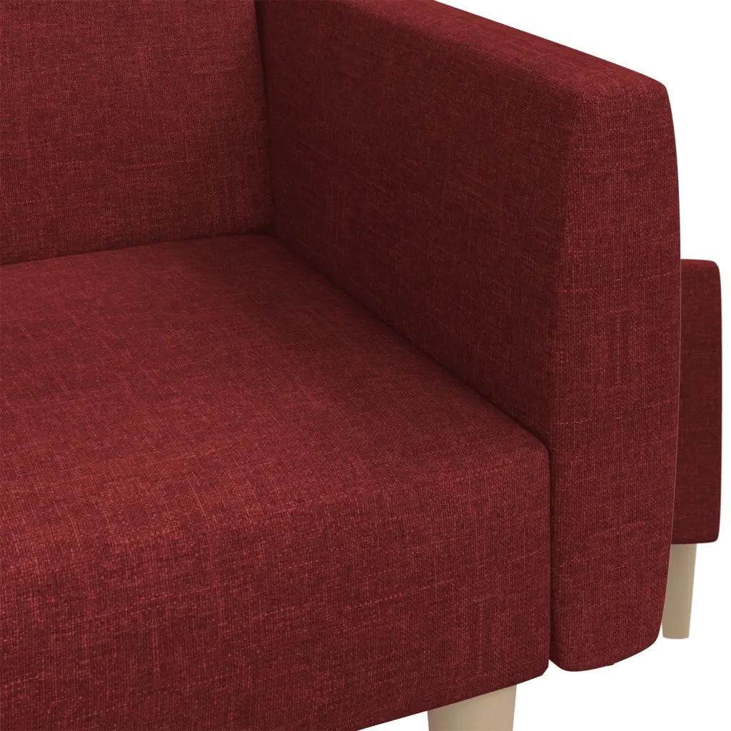 Divano letto | Sof¨¤ letto | Letto singolo a 2 Posti Rosso Vino in Tessuto
