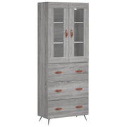Credenza | Madia | Buffet da pranzo | Armadio da pranzo Grigio Sonoma 69,5x34x180 cm in Legno Multistrato