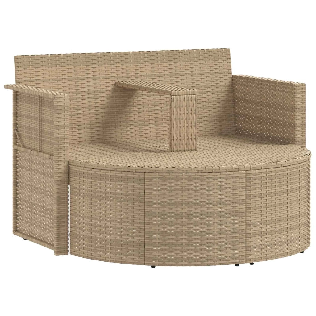 Divano da giardino 8 pz polyrattan Beige e Grigio Chiaro 42025899