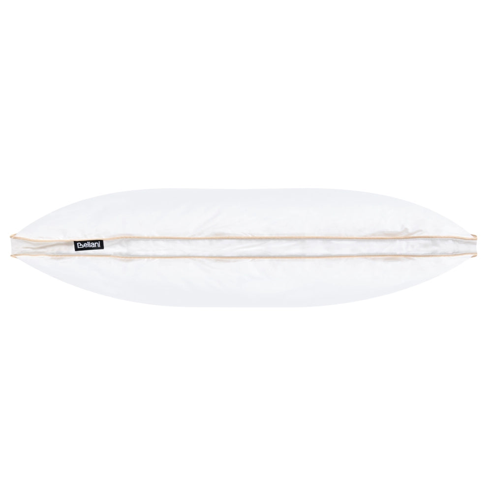 Cuscino basso a triplo scomparto Rivestimento in cotone premium Imbottitura in piuma d'oca Imbottitura in piuma d'oca Bianco 80 x 80 cm