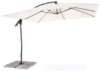 Ombrellone da Giardino Decentrato 3x3m in Alluminio e Poliestere Suitset Ecrù