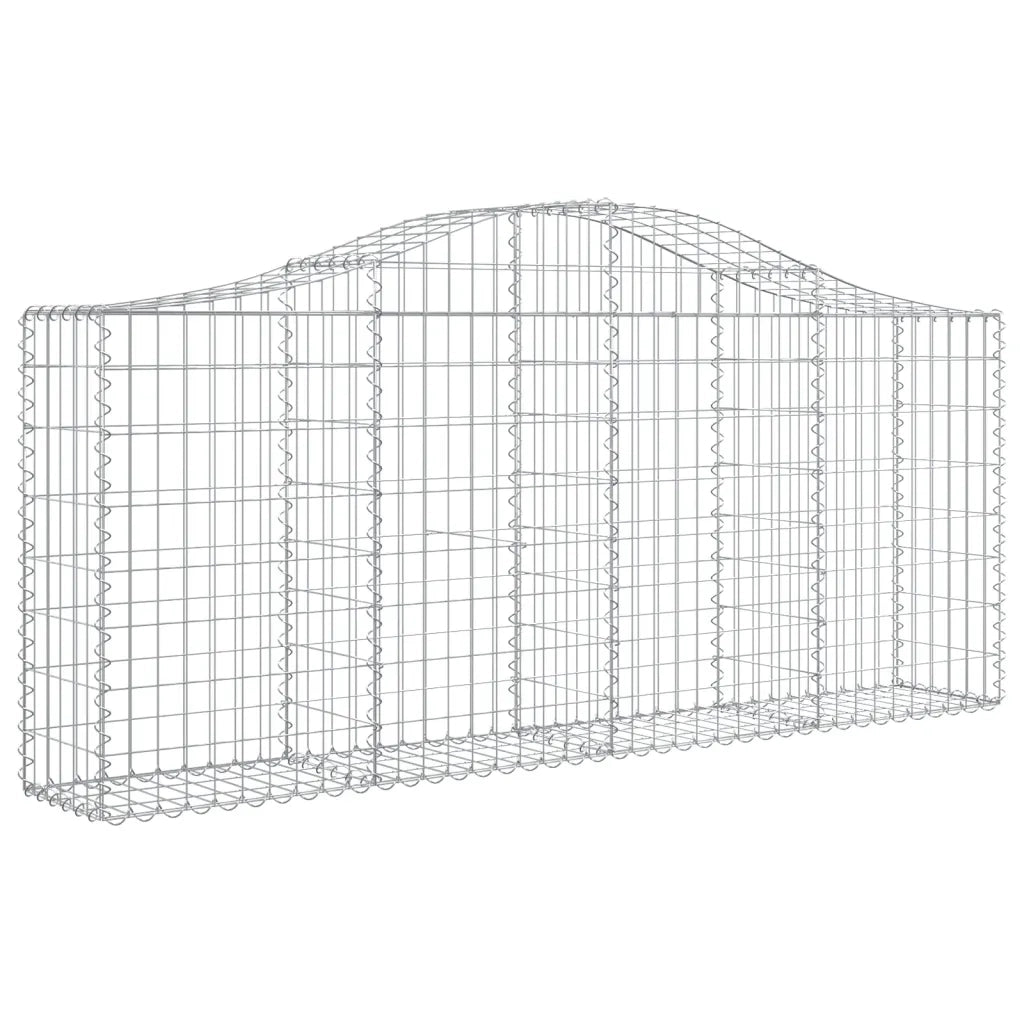 Cesti Gabbioni ad Arco 15 pz 200x30x80/100 cm Ferro Zincato 3145422