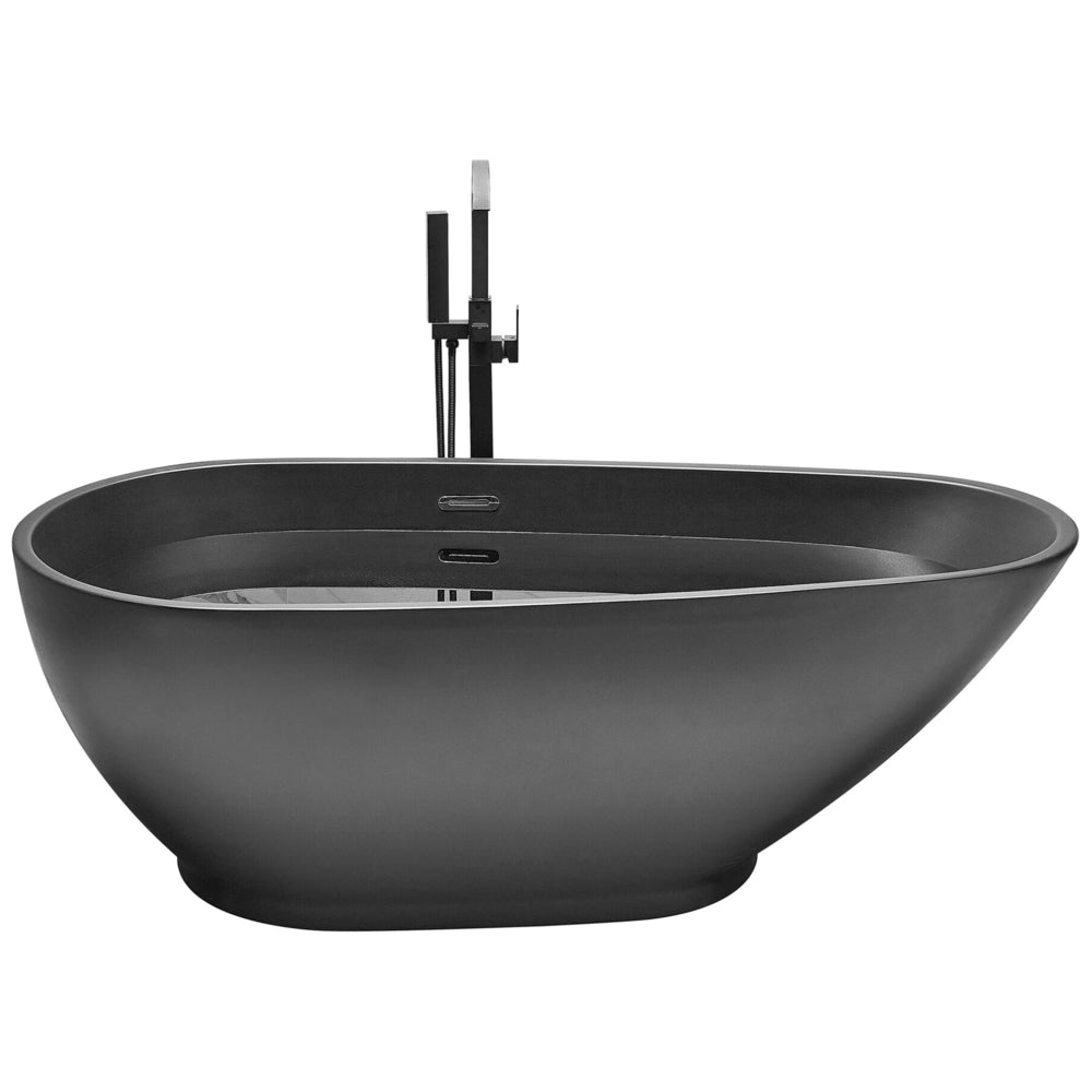 Vasca freestanding in acrilico sanitario Nero singolo 1730 x 820 mm ovale design moderno colore opaco