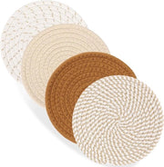 Quattro sottopiani termoresistenti da 33 cm, salviette per la cucina, sottopiani per piatti per il bancone, tavolo, accessori per la zona giorno - Diversi colori marroni