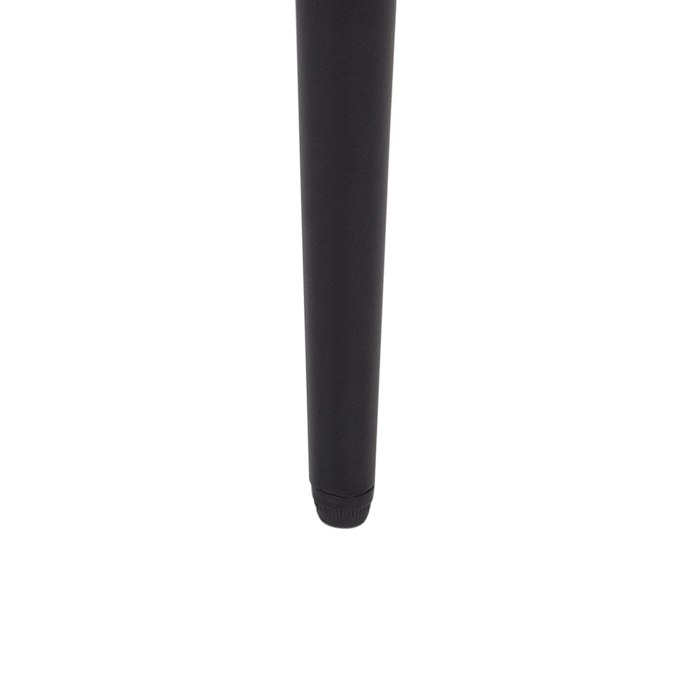 Set di 2 sedie da pranzo in ecopelle marrone con gambe in acciaio nero senza braccioli set da pranzo salotto soggiorno moderno