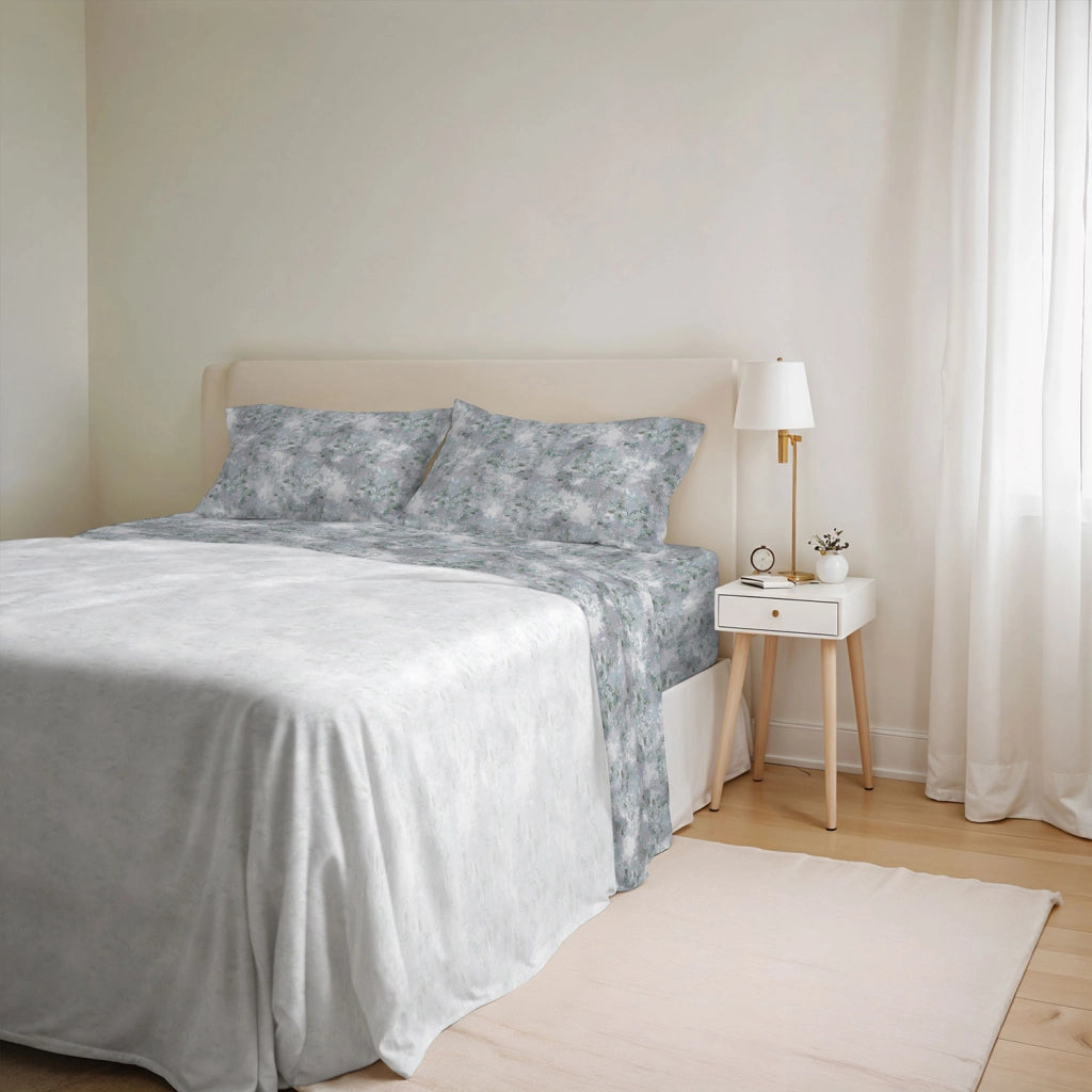 Set Lenzuola Matrimoniale con Stampa Sopra Sotto e Federe Linea Ida Venere