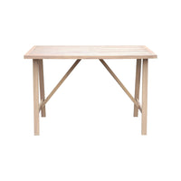 Tavolo alto da giardino in legno di acacia 4 posti, marrone naturale