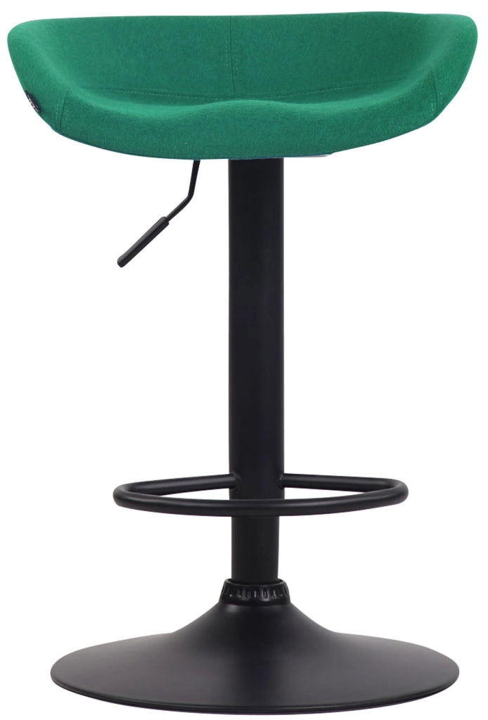 Sgabello Bar Design Anaheim In feltro nero,verde