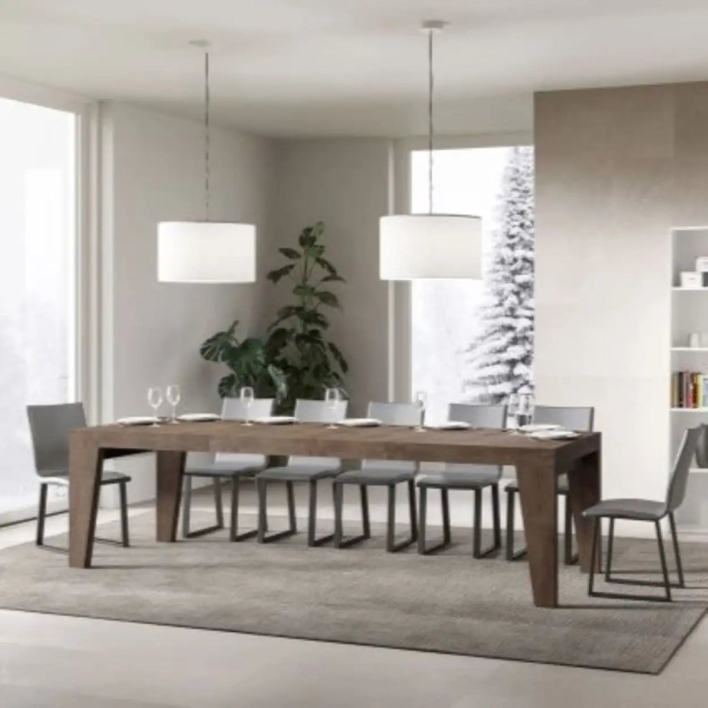 Tavolo allungabile 160/420x90 cm Naxy Premium colore noce