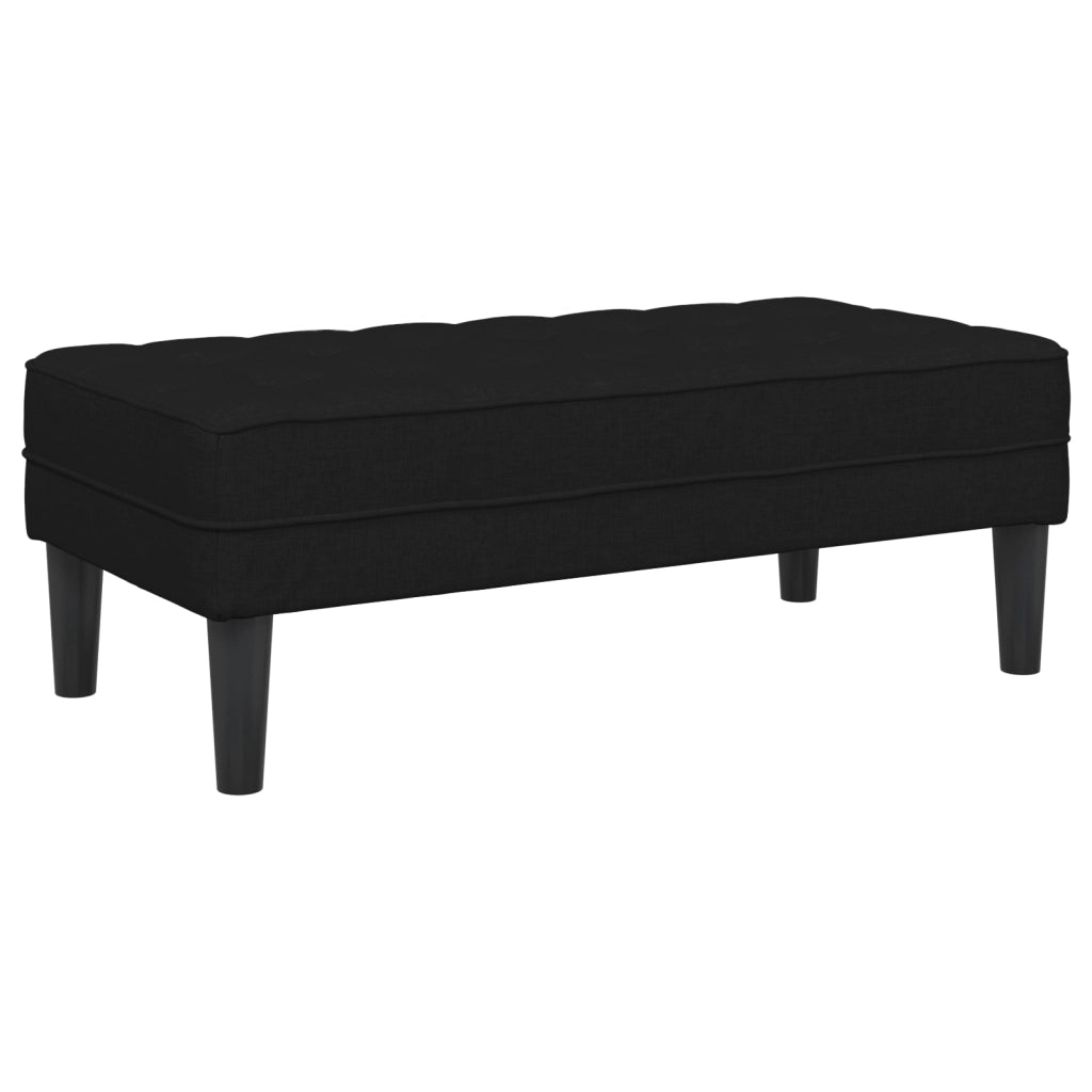 panca  nera 113x57x39 cm in tessuto