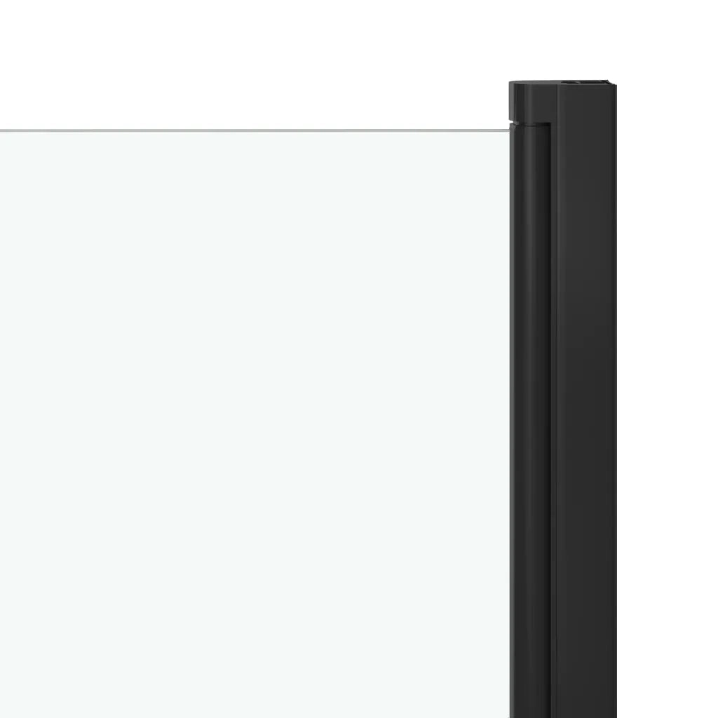 Box Doccia Pieghevole a Libro 3 Pannelli in ESG 130x138 cm Nero CFW5446418