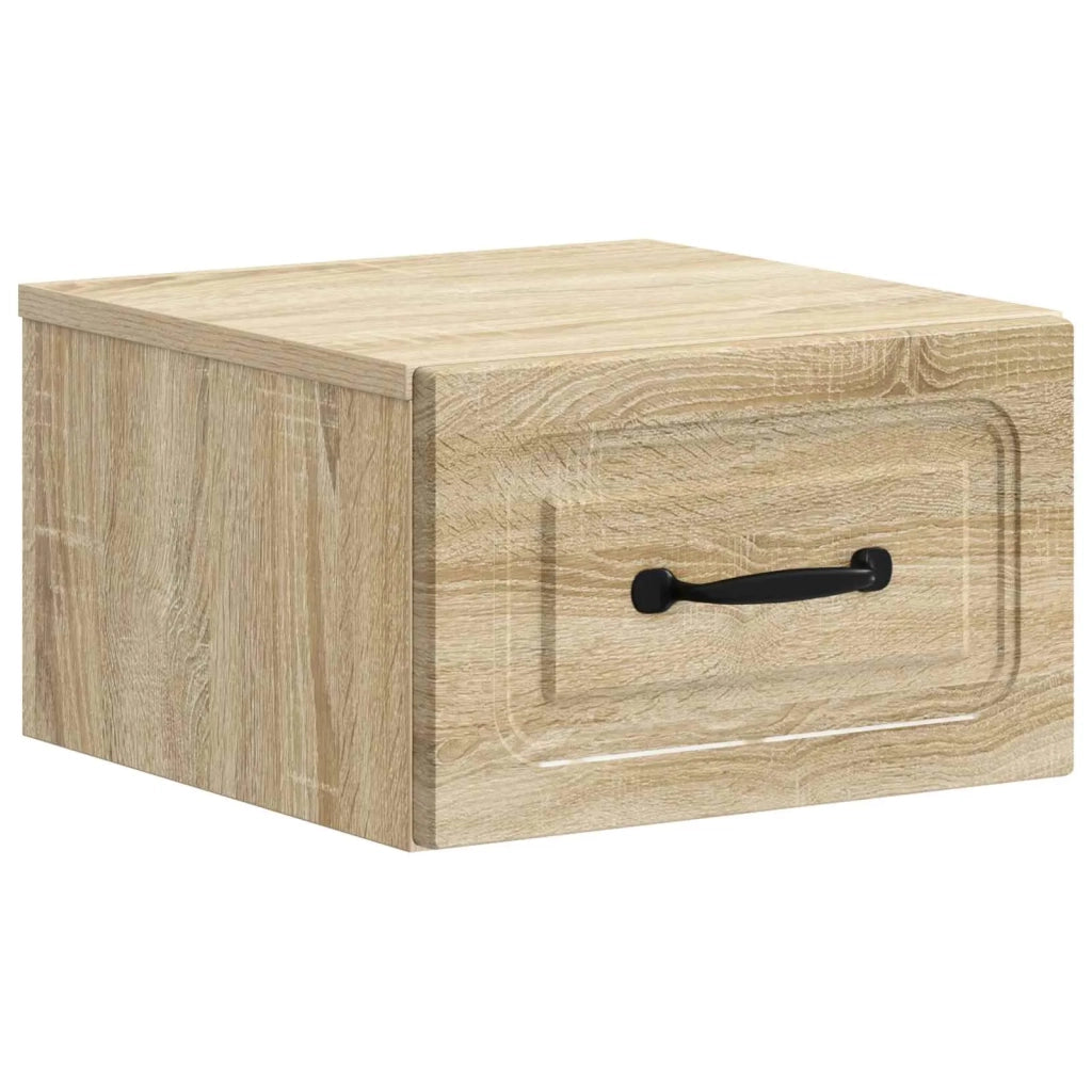 Mobiletto da notte a muro Rovere Sonoma 34,5 x 33 x 20 cm