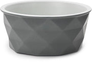 Ciotola ceramica per cibo, antiscivolo, igienica e stile, 1900 ml grigio