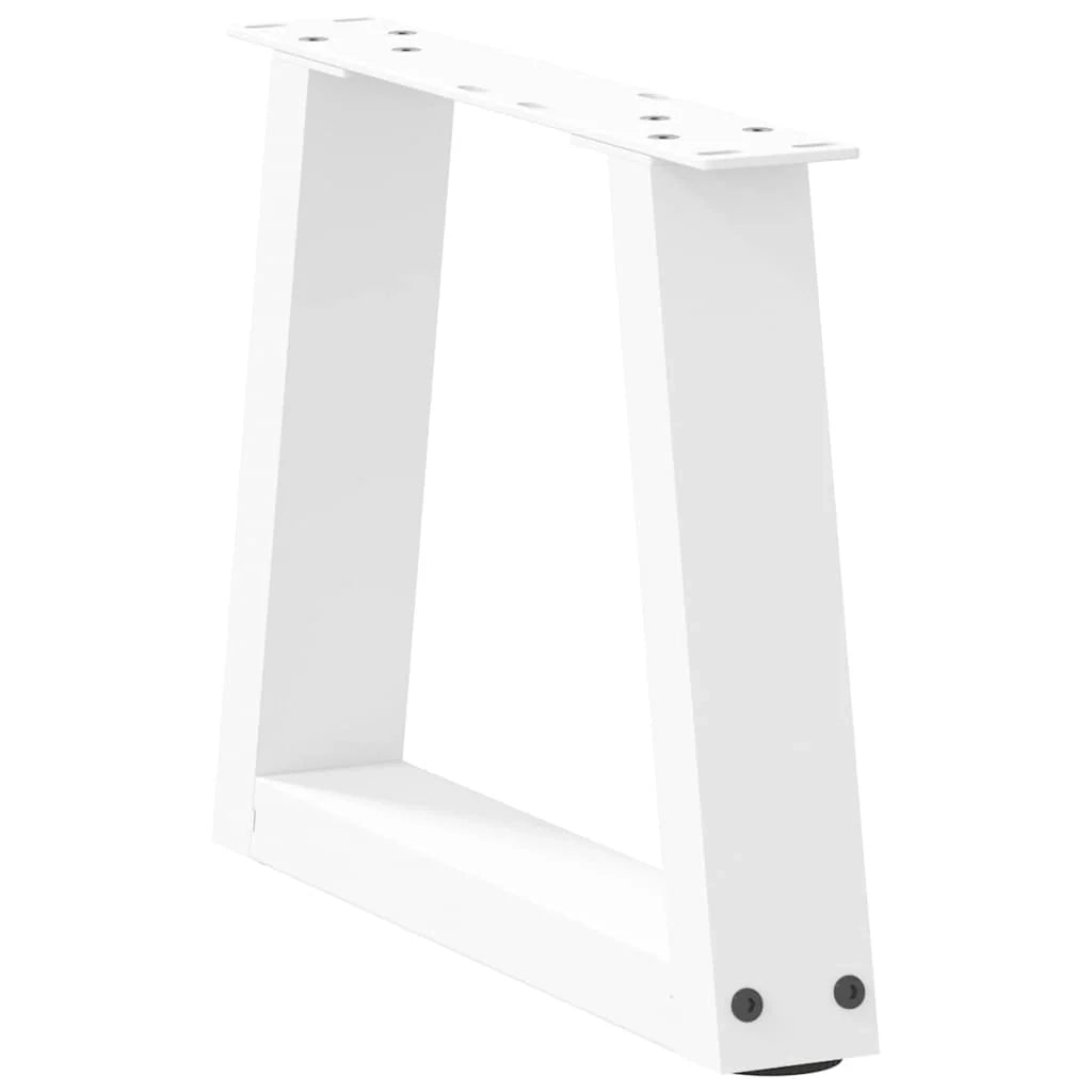 Set di 2 gambe regolabili per tavolino da caffè a forma di V 30 x 30 cm design moderno decorazione d'interni acciaio bianco 02_0056818