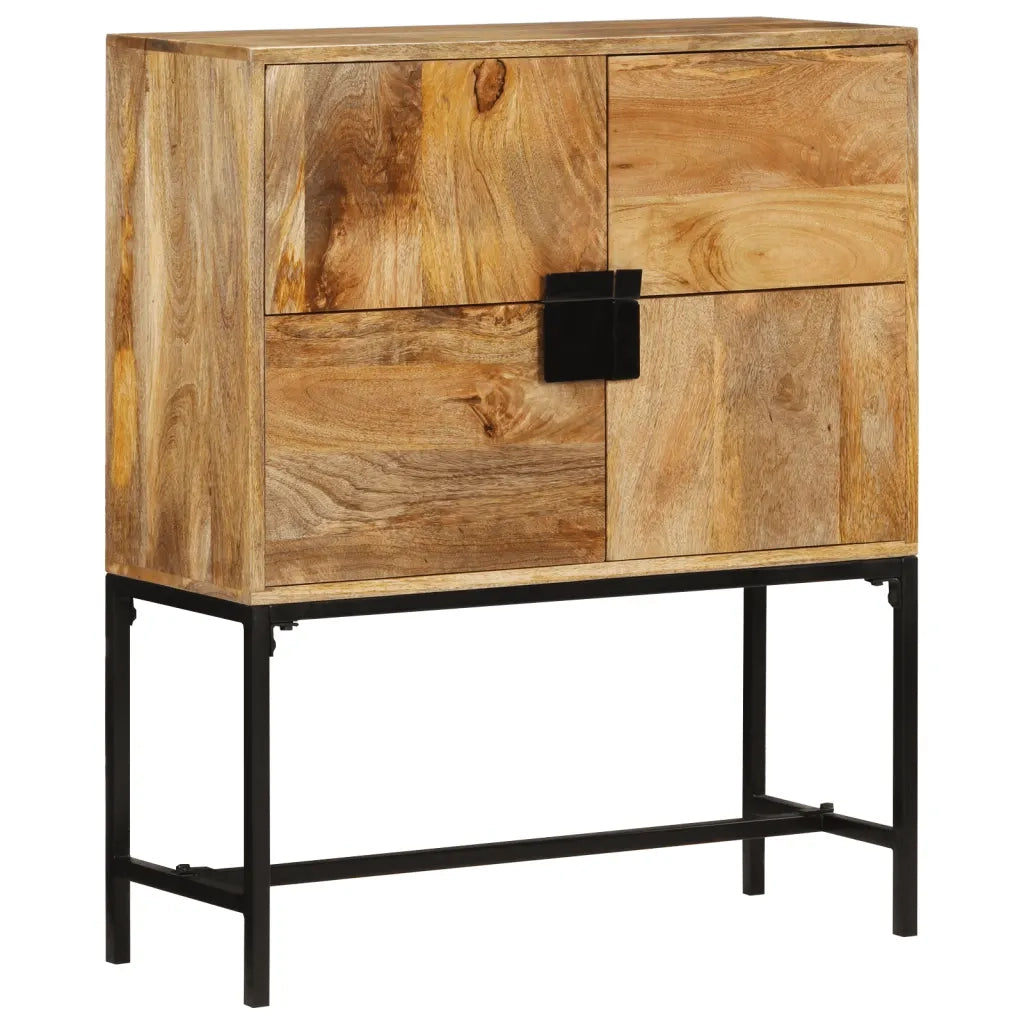 Credenza 80x30x95 cm in Legno Grezzo Massello di Mango 351713