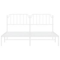 Giroletto con Testiera Metallo Bianco 160x200 cm 373939