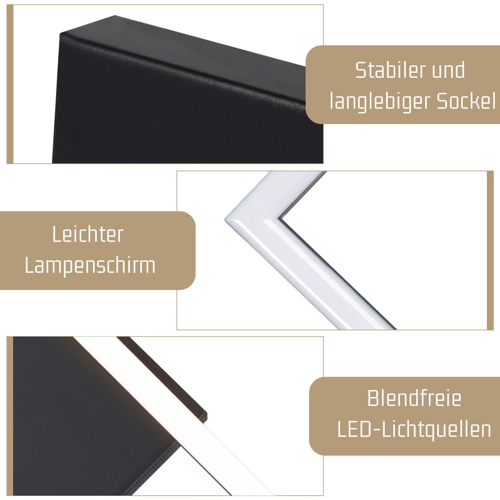ZMH Lampada da soffitto plafoniera LED moderna nera 3000K per soggiorno sala pranzo corridoio