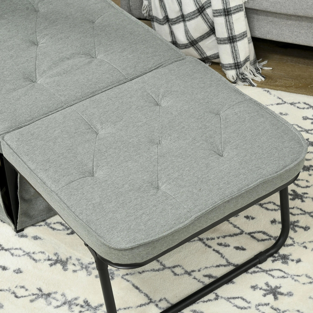 Poltrona reclinabile a 5 posizioni con cuscino ¨C zephmum ¨C grigio chiaro 180x64x40 cm