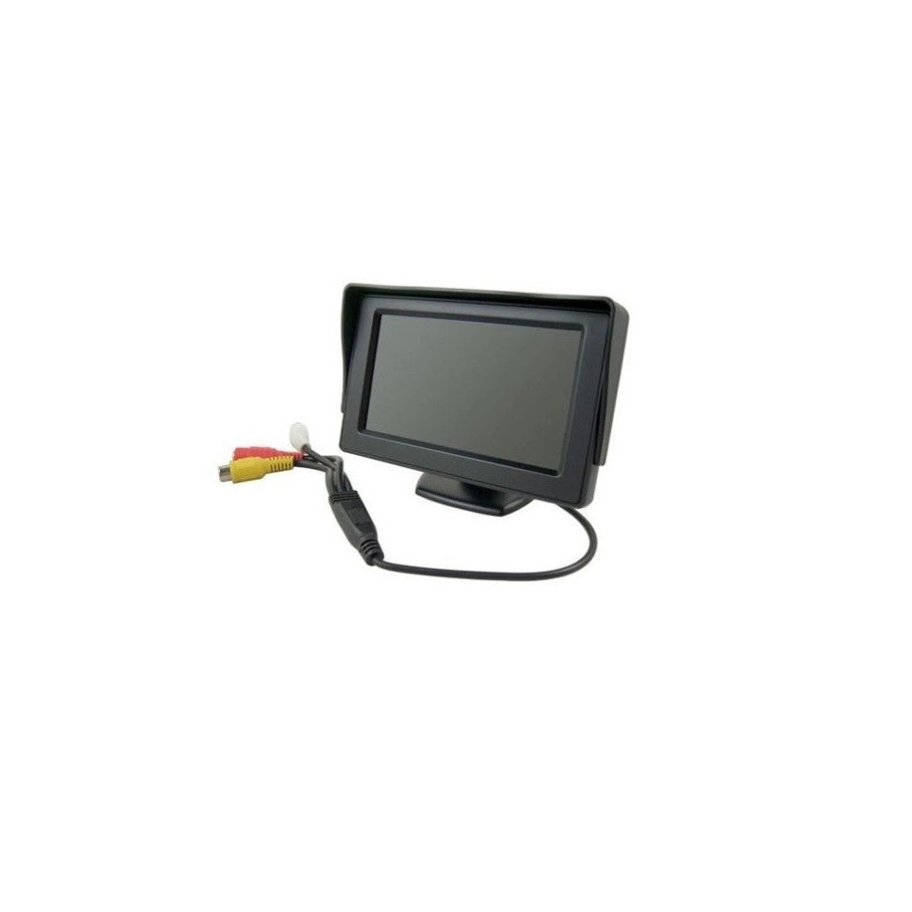 Trade Shop - Monitor Schermo A Colori 4,3" Tft Lcd  Per Auto Retrovisore Kit Retromarcia Vcr -