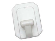GANCI GIGANTI ADESIVI IN PLASTICA BIANCHI- - mm.58x78h. - 25 pezzi