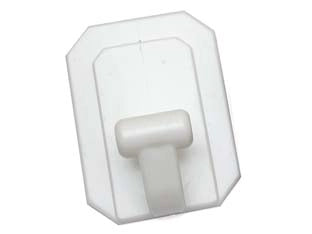 GANCI GIGANTI ADESIVI IN PLASTICA BIANCHI- - mm.58x78h. - 25 pezzi