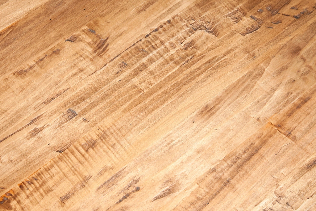 Biscottini Tavolino da fumo Country in legno massello di tiglio struttura bianca top finitura naturale Made in Italy