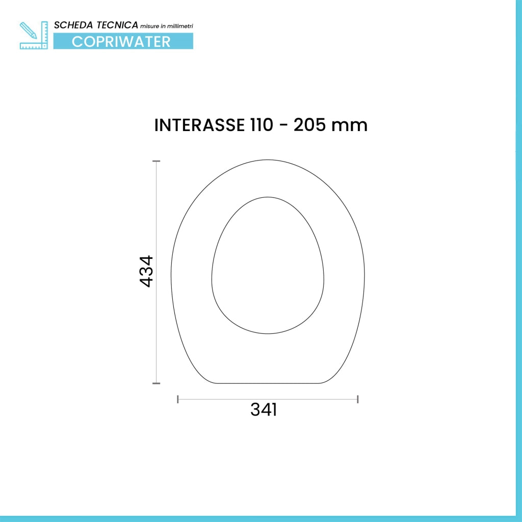 Copriwater Ellisse Ideal Standard compatibile in legno bianco