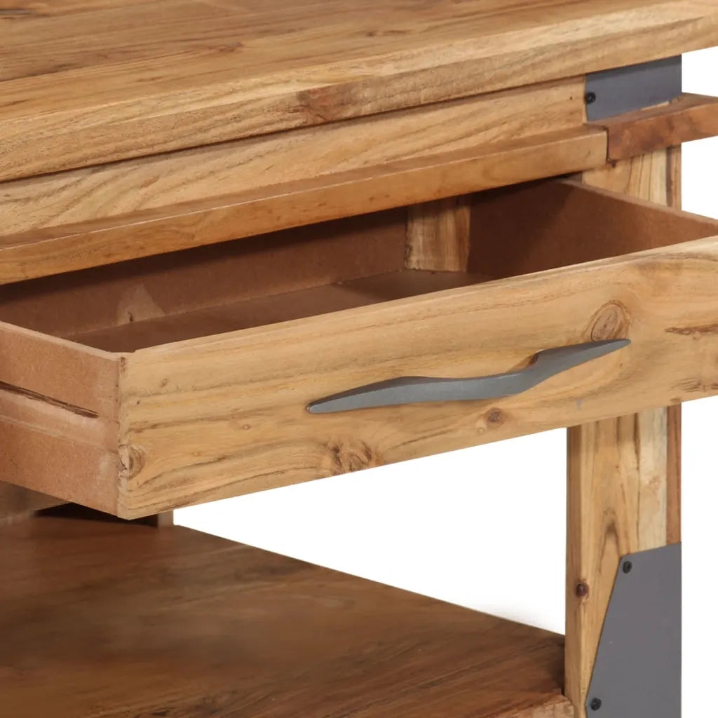 Tavolino da salotto | Tavolino da caff¨¨ | Tavolino da Soggiorno 110x52x45 cm in Legno Massello di Acacia