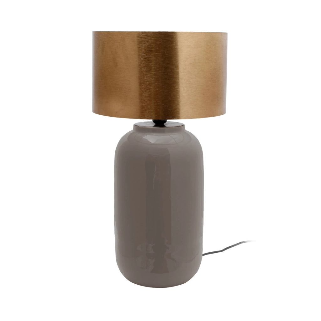 Lampada da tavolo Art Deco 725 in metallo Grigio e Oro