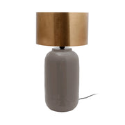 Lampada da tavolo Art Deco 725 in metallo Grigio e Oro