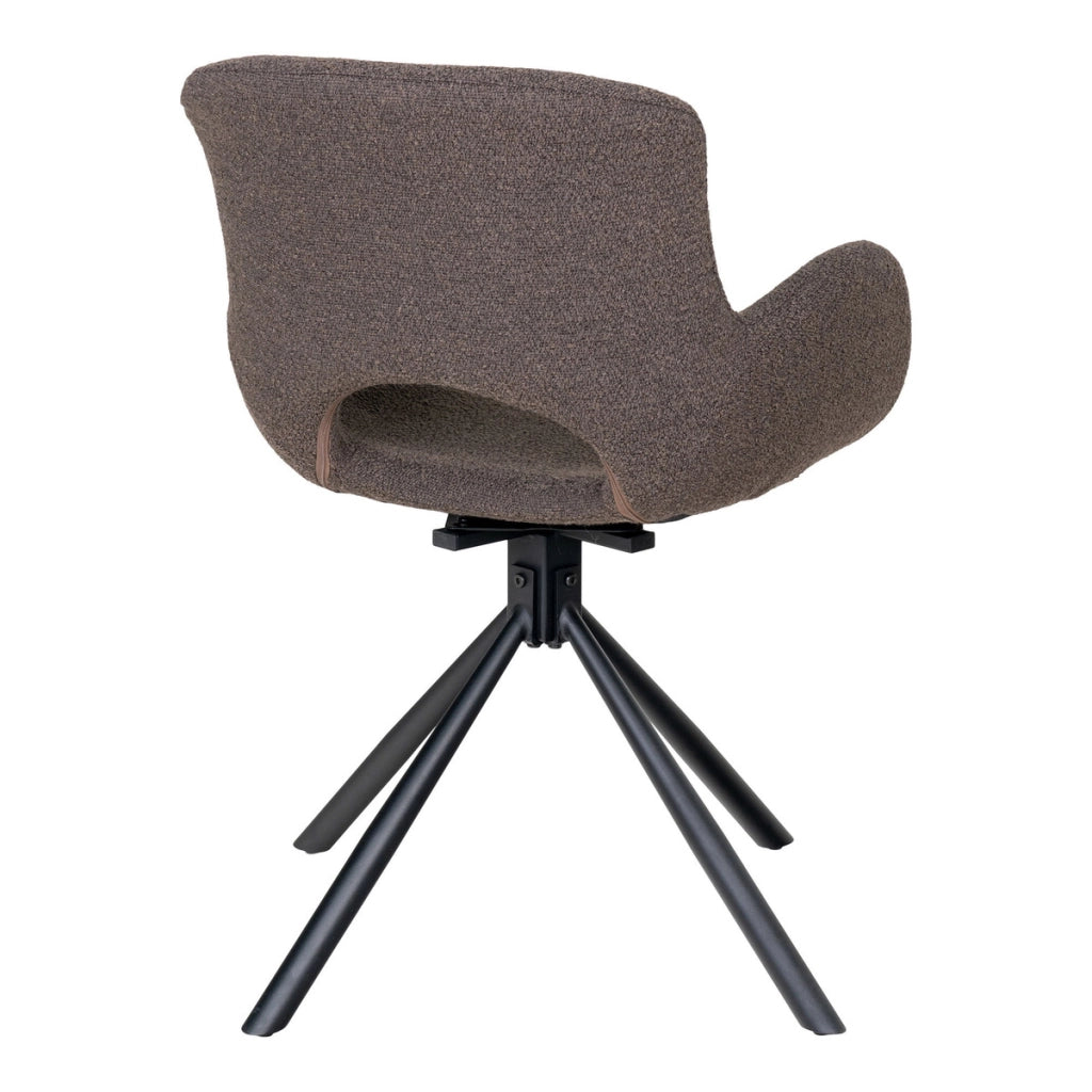 Set di 2 Sedie Amorim, Marrone, Tessuto, 58x59x82,5 cm
