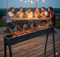 Cuoci Arrosticini a Carbone 100 cm Lisa Luxury Torino 100