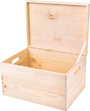 Scatola in Legno Grande per Archiviazione 40x30x24 cm - Documenti Oggetti Giochi Attrezzi Scatola in Legno