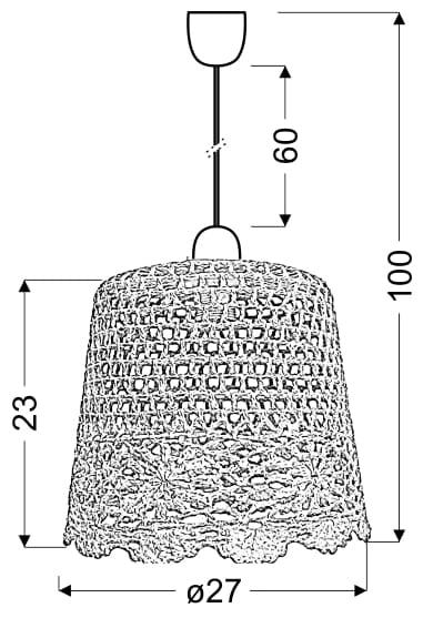 Lampada a sospensione Candellux Nonna 31-38487 bianca Ø27