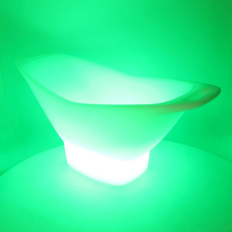 Lampada led plastica ricaricabile con portabottiglie multicolor ovale cm 64x30h28