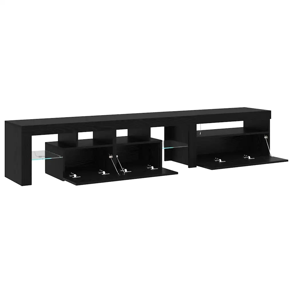 Mobile TV 2 pz-Mobile per TV-Credenza TV Rovere Nero 260 x 37 x 40 cm Legno multistrato 799150