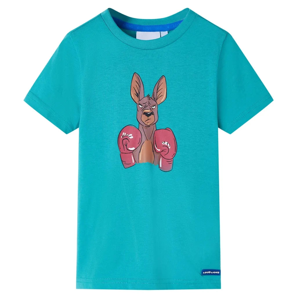 Maglietta da Bambino a Maniche Corte Menta Scuro 140cod mxl 133756