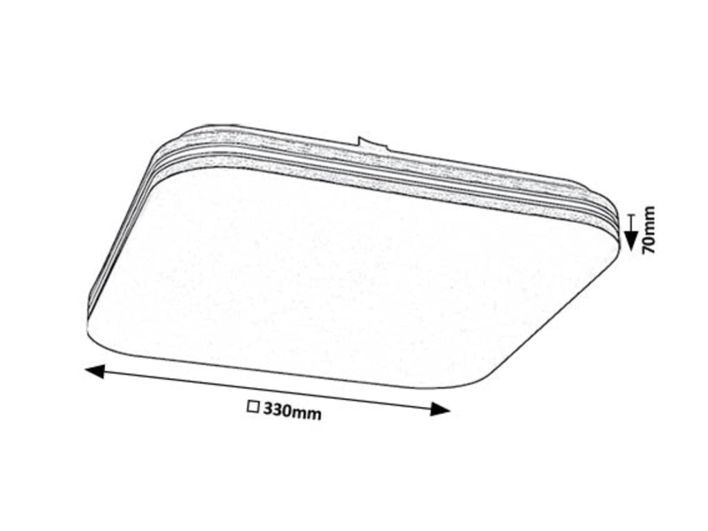 Plafoniera LED Rabalux OSCAR2 quadrata bianca 33cm 18W