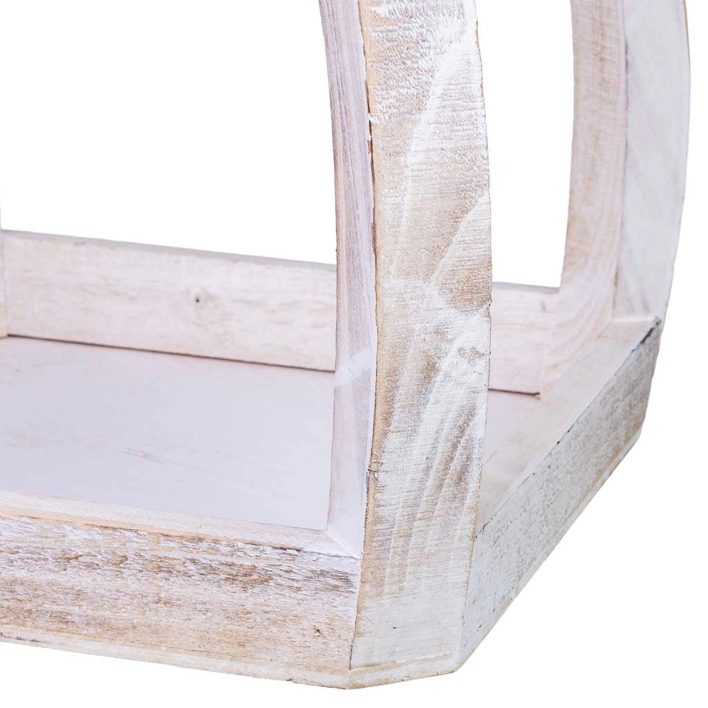 Set di 2 portavasi in legno 29x29x49h-18x18x34h cm