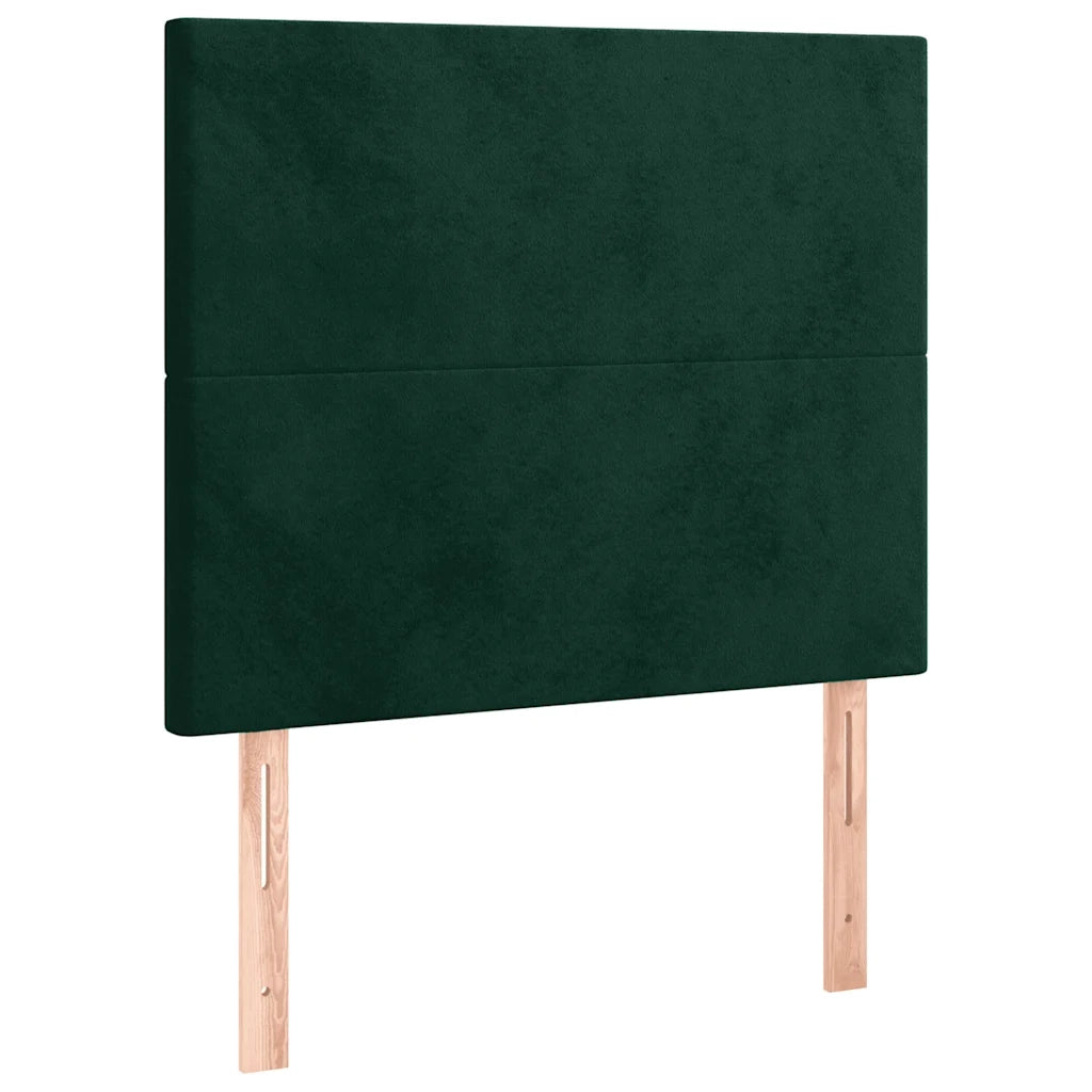 Testiera-Testata-Testiera Decorativa Verde Scuro 80x5x118/128 cm Velluto 101554