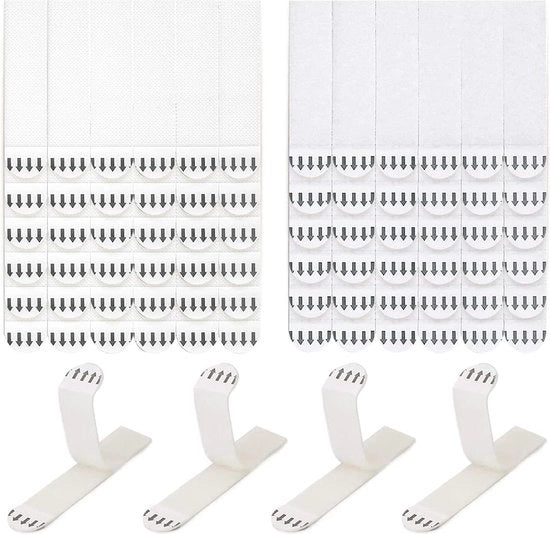 36 Paia di Strisce di Appendi la Parete Autoadesive - Ganci Rimovibili - Bianco - Ideali per Appendere Poster o Immagini Senza Cornice - Cornici per L'Arte da Parete - 19 x 92 mm chiodo adesivo