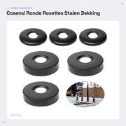 Rosette in acciaio inossidabile - 6 pezzi - Diametro 21 mm/25 mm - Copertura di tubo - Morsetto di tubo di riscaldamento - Resistente alla corrosione - Copertura di tubo di protezione