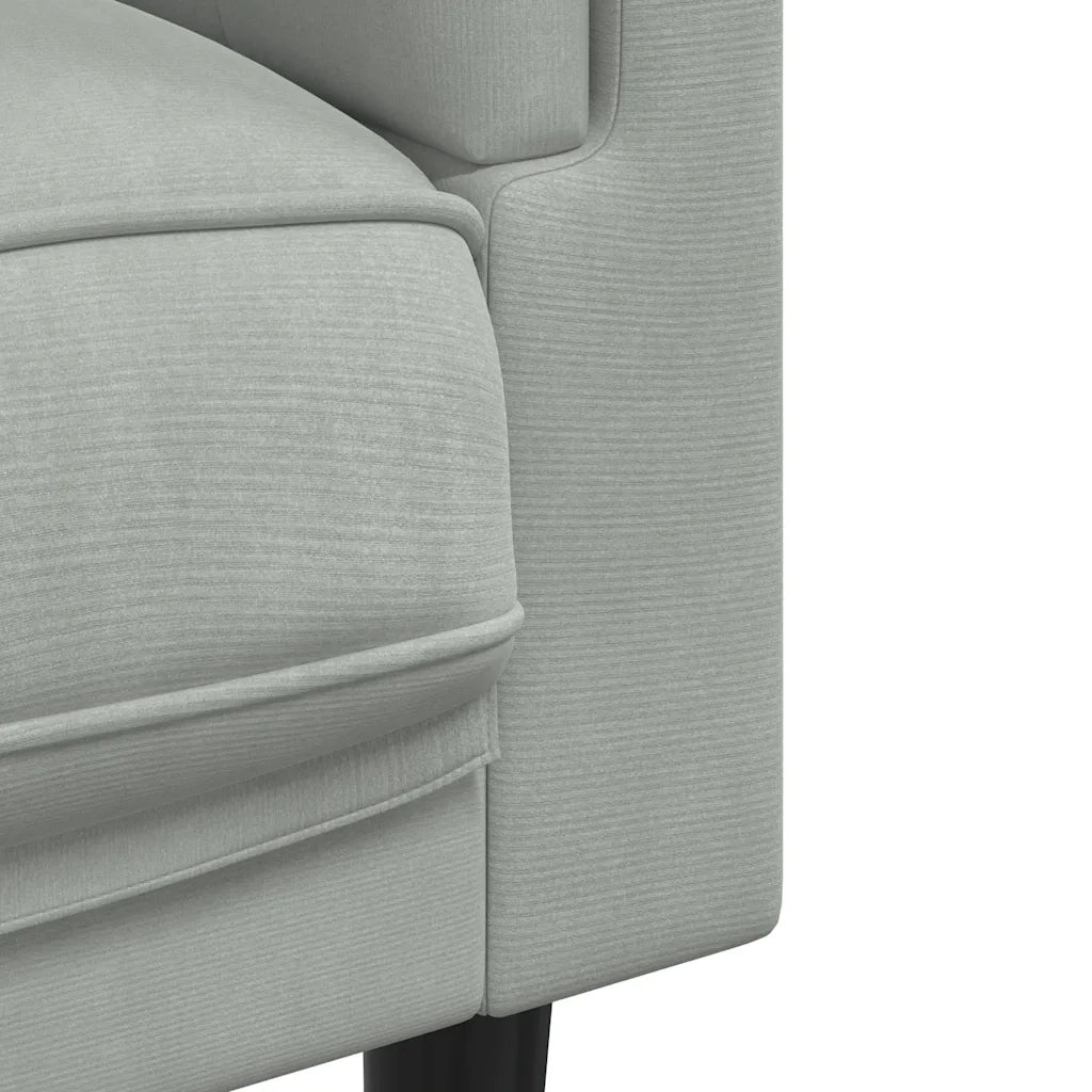 Divano a 2 Posti con Cuscini Grigio Chiaro in Velluto 372632