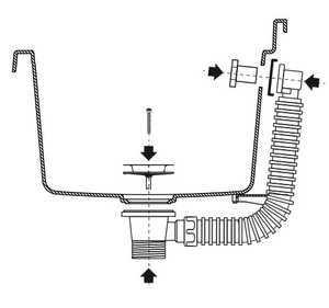 Lavatoio 50 cm Pilozzo a Parete con Griglia in Resina Bianco