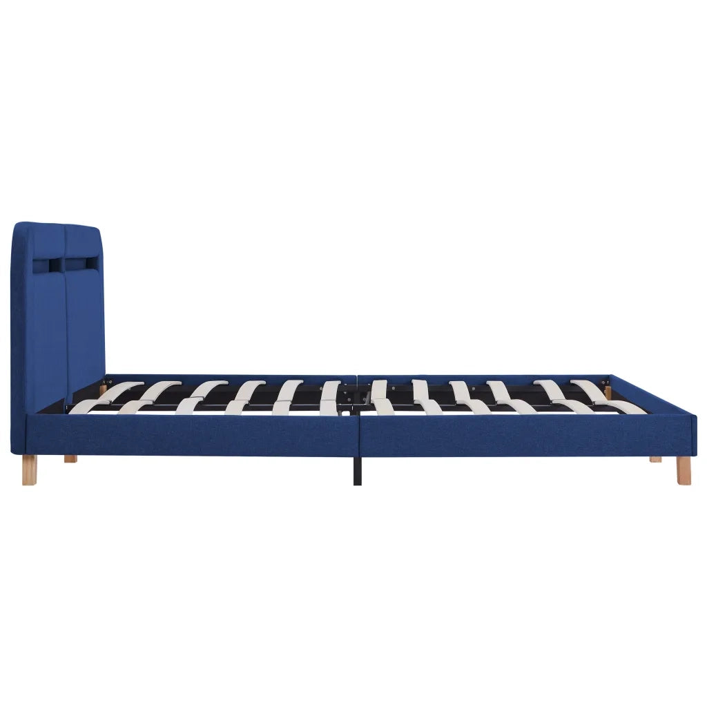 Giroletto con LED senza Materasso Blu 160x200 cm in Tessuto 280904
