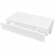 Mensola da parete di design con 1 cassetto MDF bianco porta libri 2702113/2