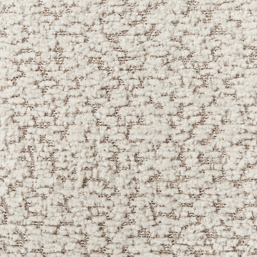 Set di 2 sedie da pranzo Struttura in legno di gomma scuro Seduta in bouclé beige Design retrò senza braccioli